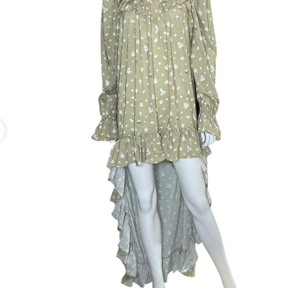 NWT We Wore What Hi Lo Dress Polka-Dot Floral Size Medium - Picture 3 of 6